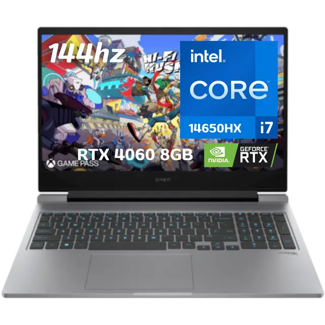 HP OMEN 16 Gaming Laptop - 14th Gen Intel i7-14650HX, RTX 4060 (8GB), 32GB RAM, 1TB SSD, 16.1 inches FHD 144Hz - Windows 11 (1-Year Warranty, Model: 16-ea0073cl) Laptop - price sh. 176,300